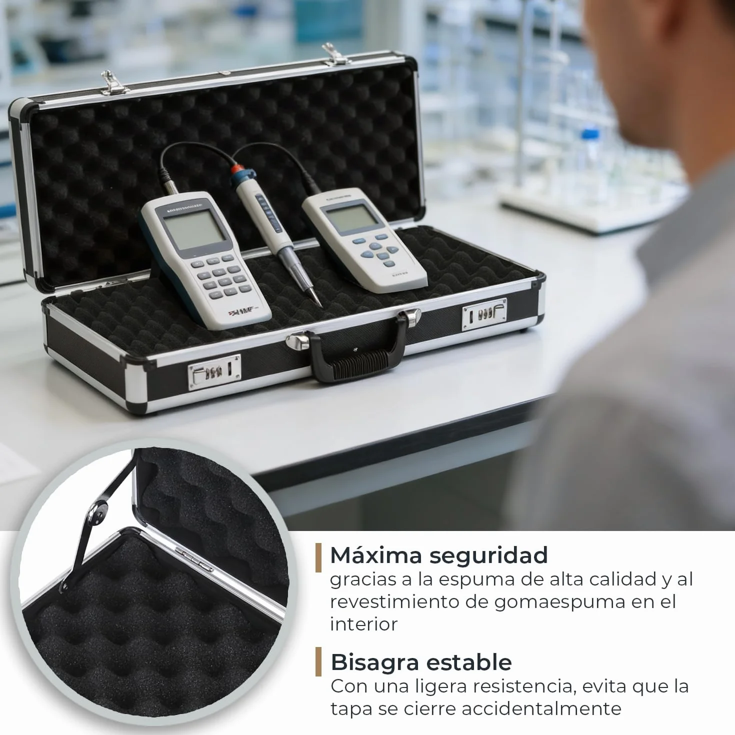 Funda de Aluminio para Pistola con Cerradura de Combinación 62 x 26 x 12 cm Negro