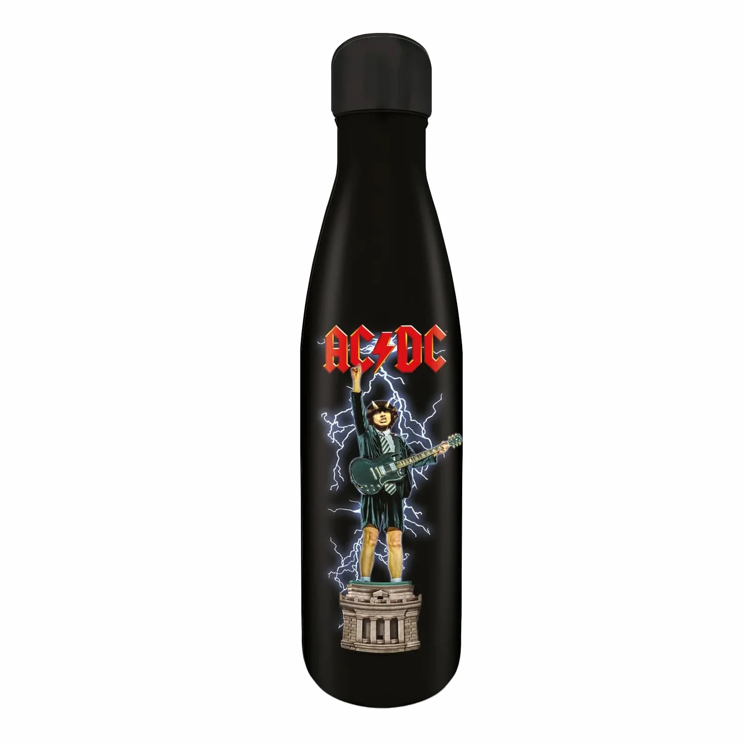 AC/DC Botella acero inoxidable aislamiento doble pared diseño icónico banda caja regalo