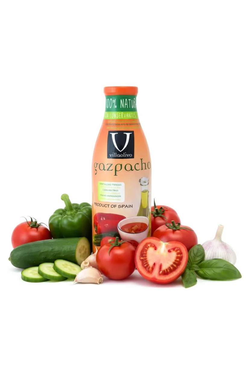 Villaolivo Pack Gazpachos y Salmorejos 1L (6 Botellas) Bio y Tradicional 100% Natural Sin Conservantes
