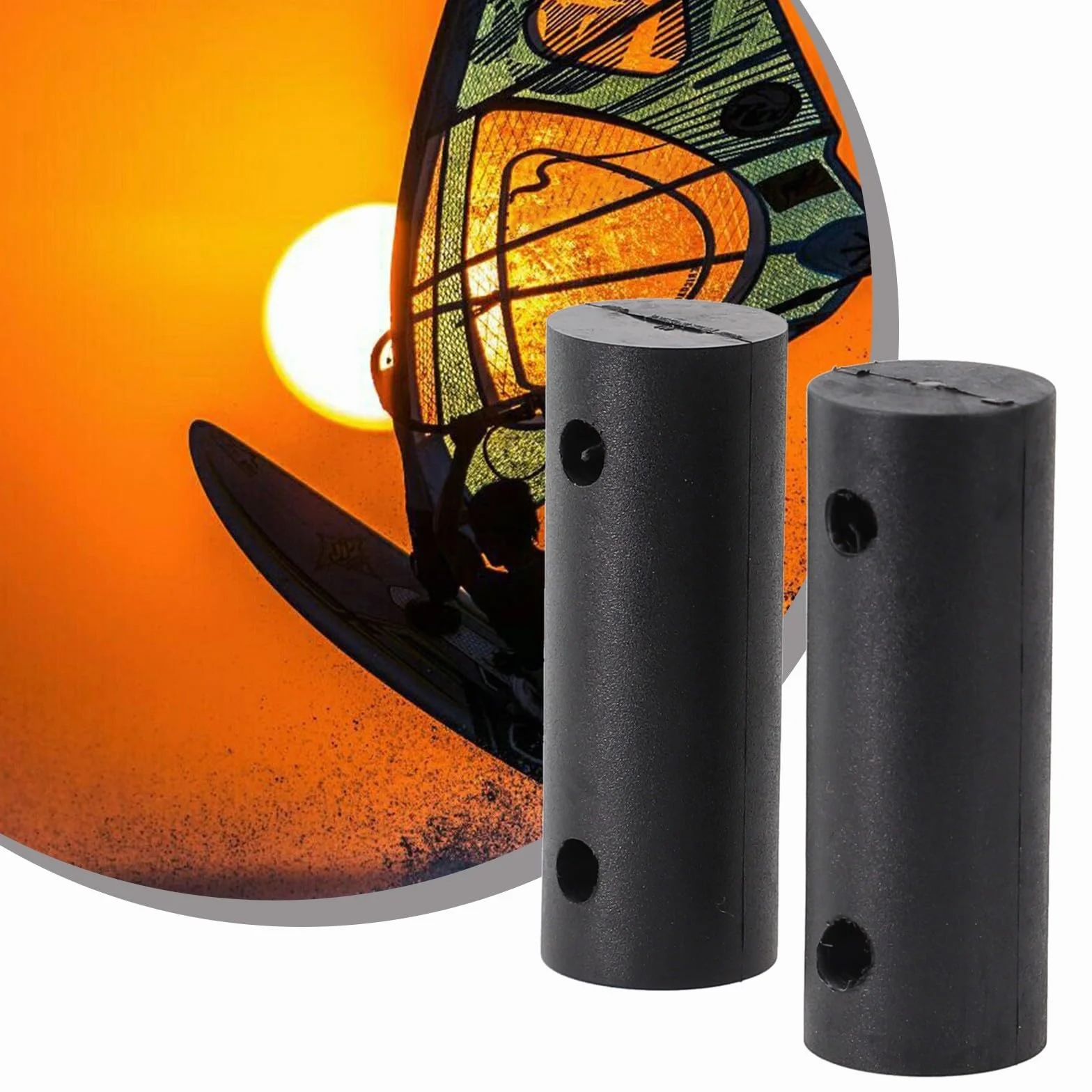Piezas de goma para mástil de pie windsurf tendón de repuesto 5,6 cm 2 cm diámetro negro