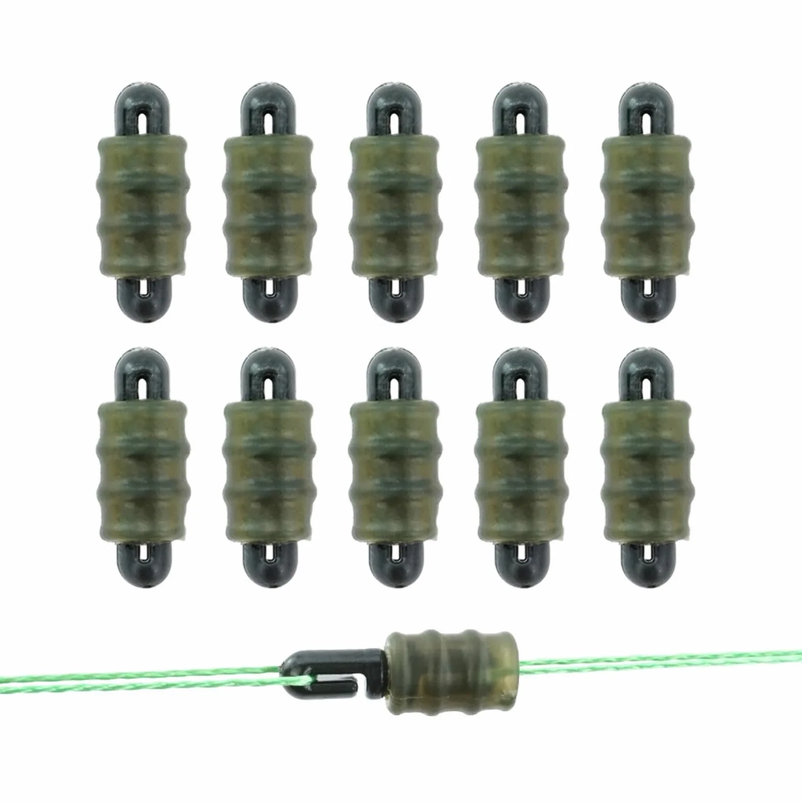 Jadeshay Tapón de Línea de Pesca 20 Piezas, Conectores de Carpa Alimentador Accesorios