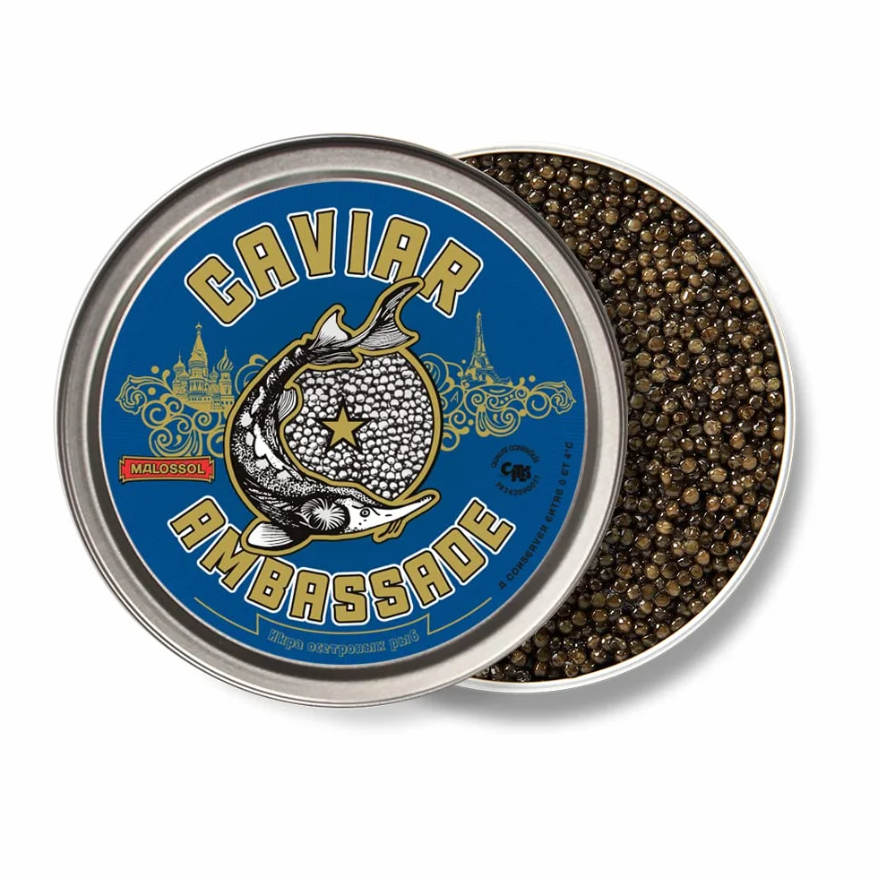 Caviar Baeri Francés 250g - Origen Francia - Acipenser Baerii - Entrega Refrigerada - CAVIAR AMBASSADE