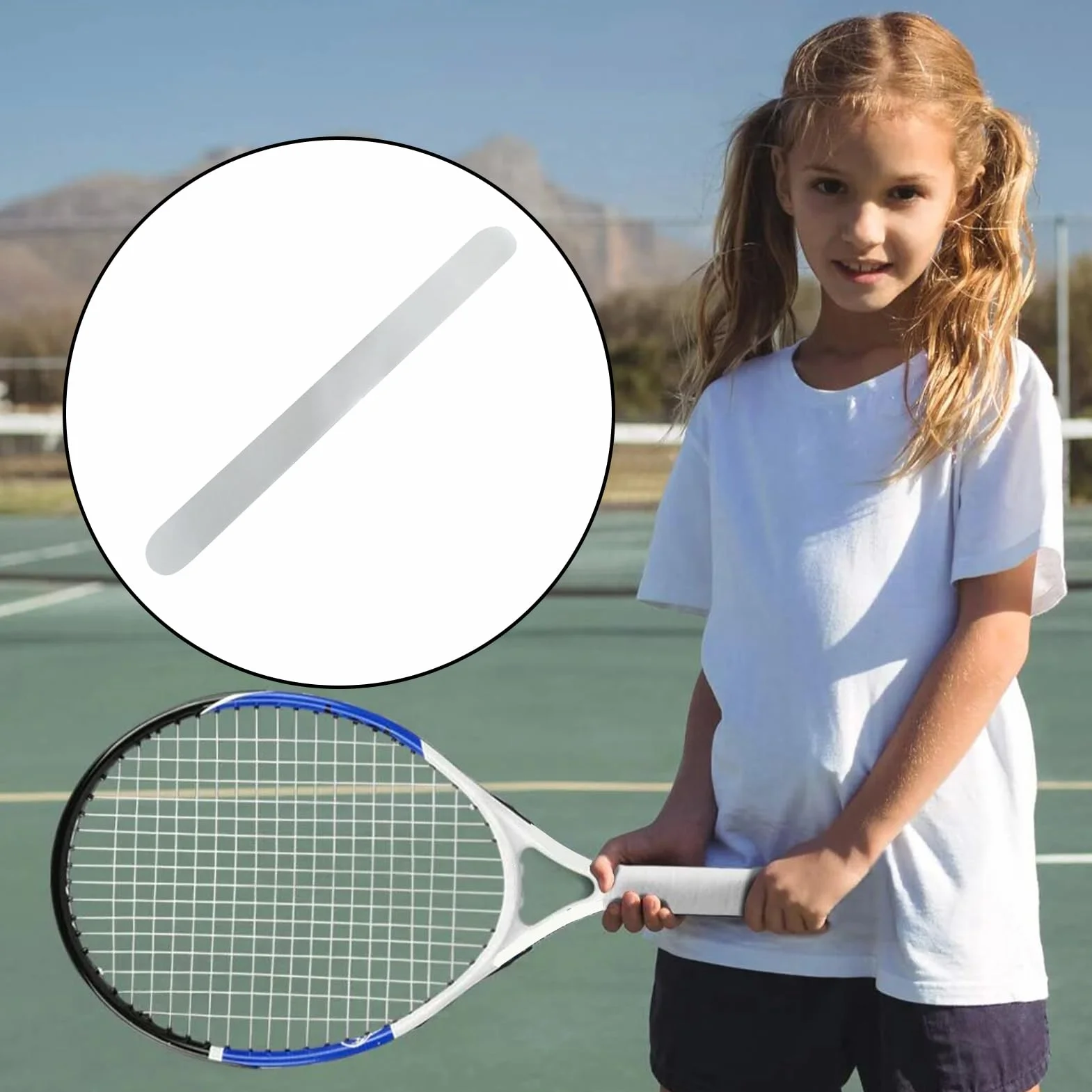 Protector de Raqueta de Tenis TPU Transparente Antirrayas Resistente al Desgaste