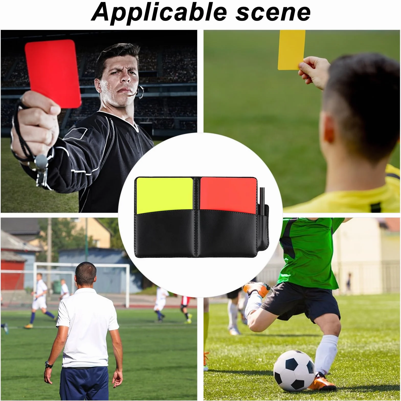 Set de Árbitro de Fútbol con Tarjetas Amarillas y Rojas y Cuaderno Deportivo