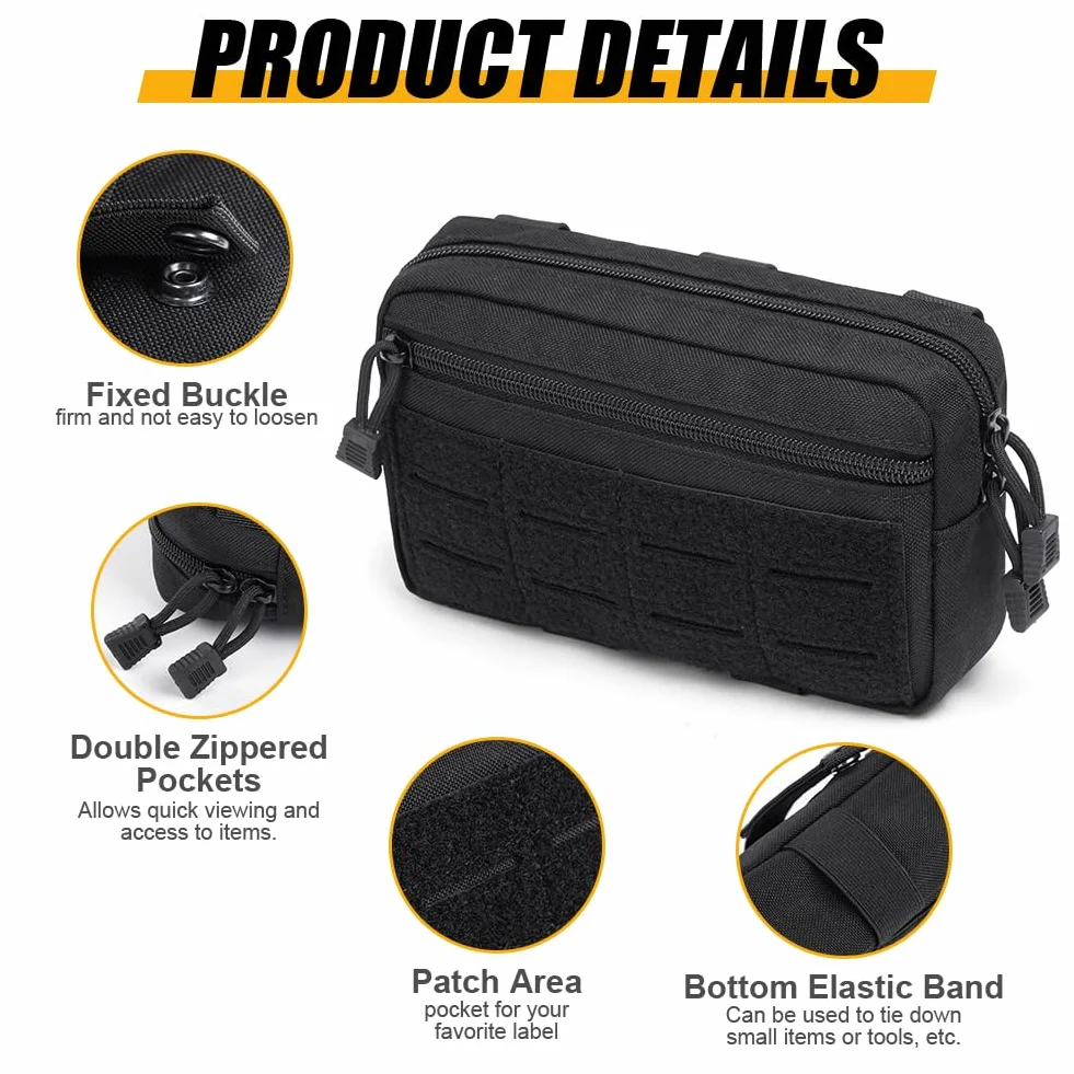 Flintronic Bolsa Táctica Molle, Riñonera Cintura Hombre Multifuncional, para Caza Ciclismo Camping