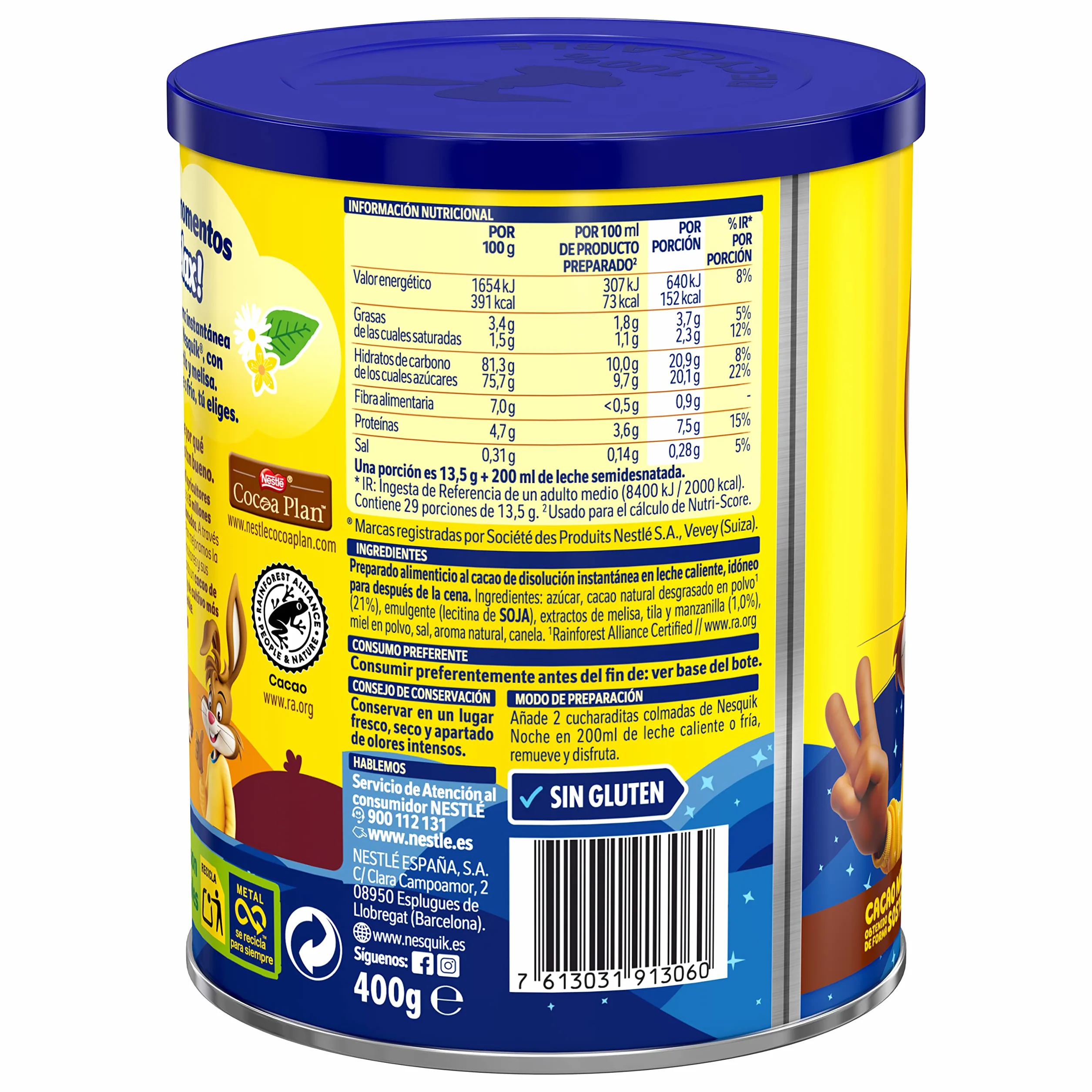 Nesquik NESTLÉ Cacao Soluble 400g Lata Pack de 6