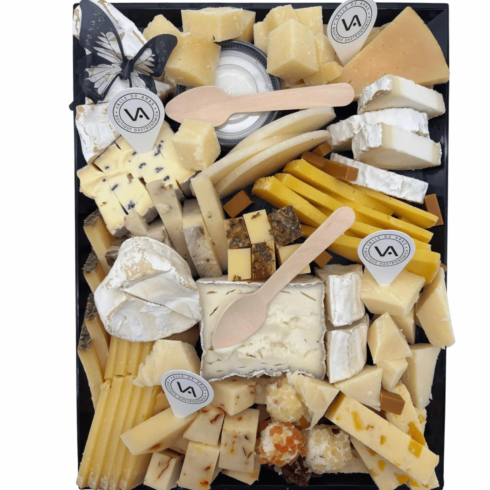 Tabla Buffet de Quesos 20 tipos Piezas | Selección Gourmet de 1.9kg de queso cortado | Variedad de Quesos Premium, Ideal para Eventos y Reuniones, Incluye Quesos Curados y Frescos.