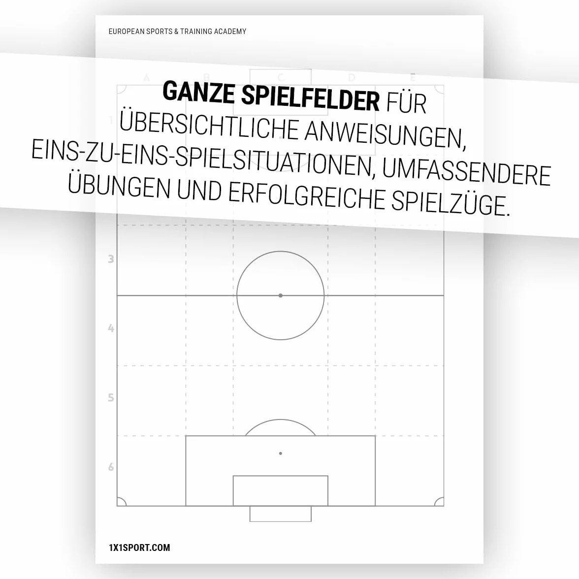 Plantillas de Juego Para Entrenadores de Fútbol, Planos del Campo, Tamaño Din A5