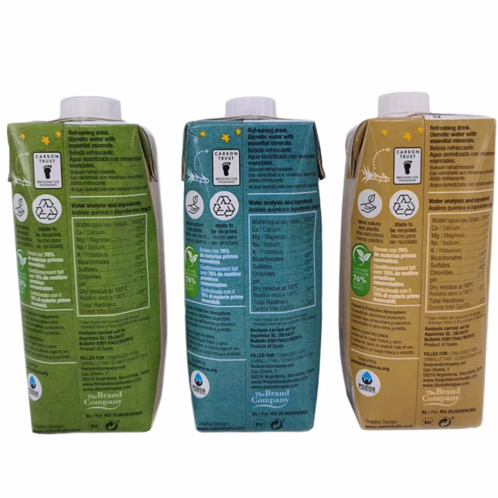 Agua ligera, extra natural de calidad prémium envasada en caja de cartón 50cl (Pack 18 Unidades x 500ml)