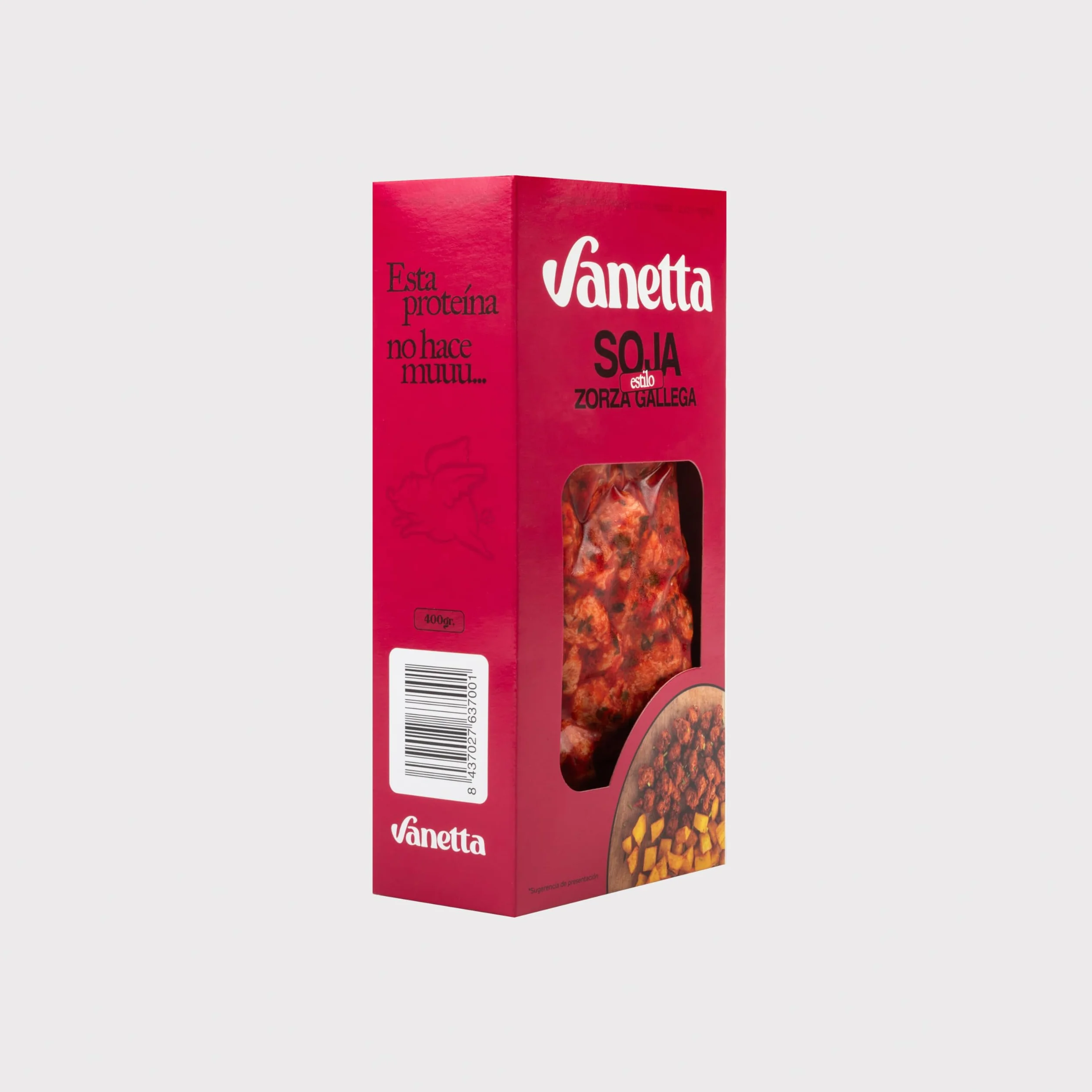 Soja estilo Zorza Gallega - Carne Vegana- (400gr) -Caja 4 unidades