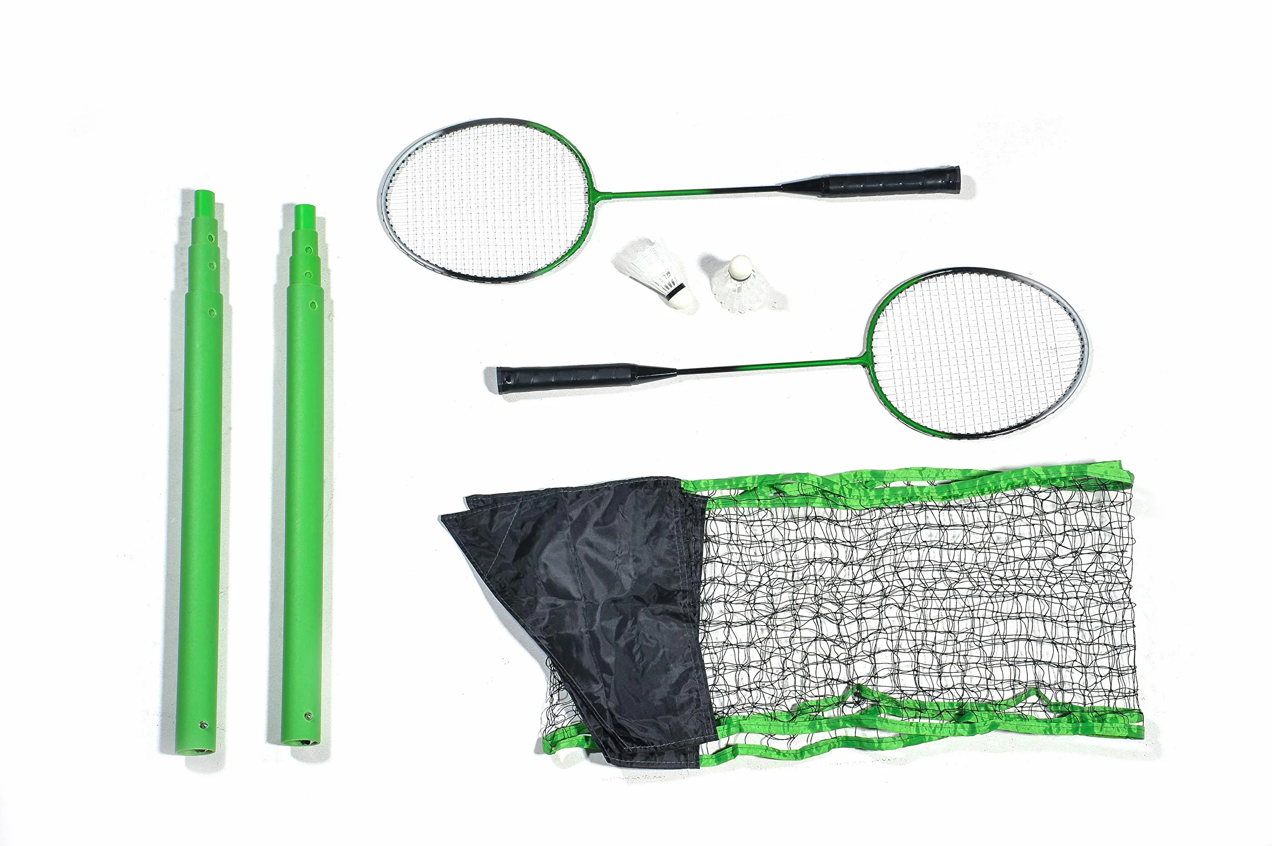 Badminton juego completo con redes raquetas volantes funda almacenamiento 295 x 38 x 154 cm