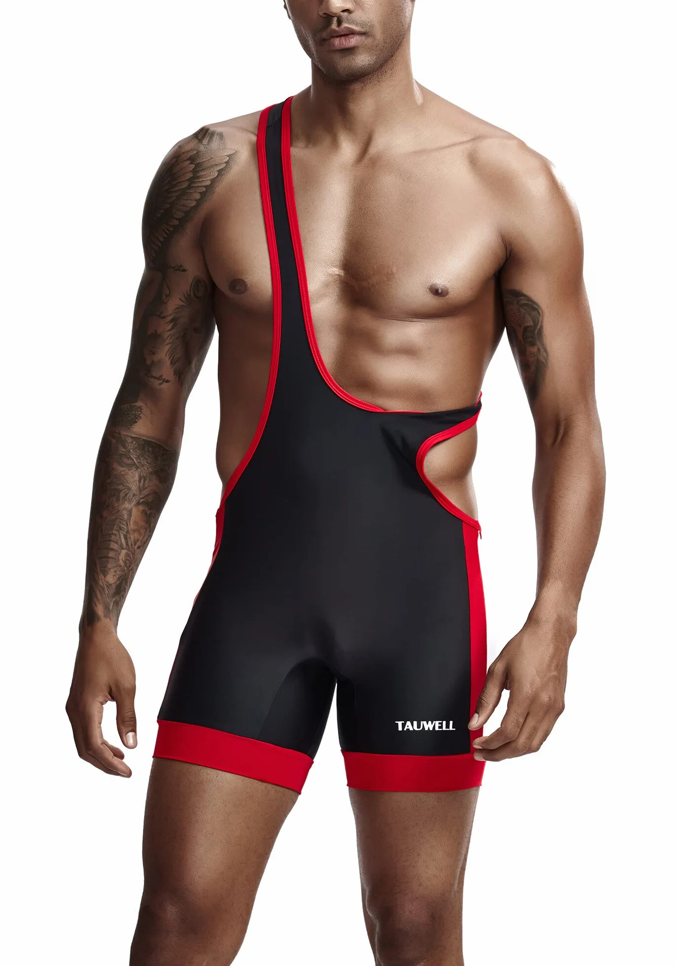 AIEOE Maillot de lucha libre para hombre, traje de lucha libre, bodysuit deportivo de una pieza