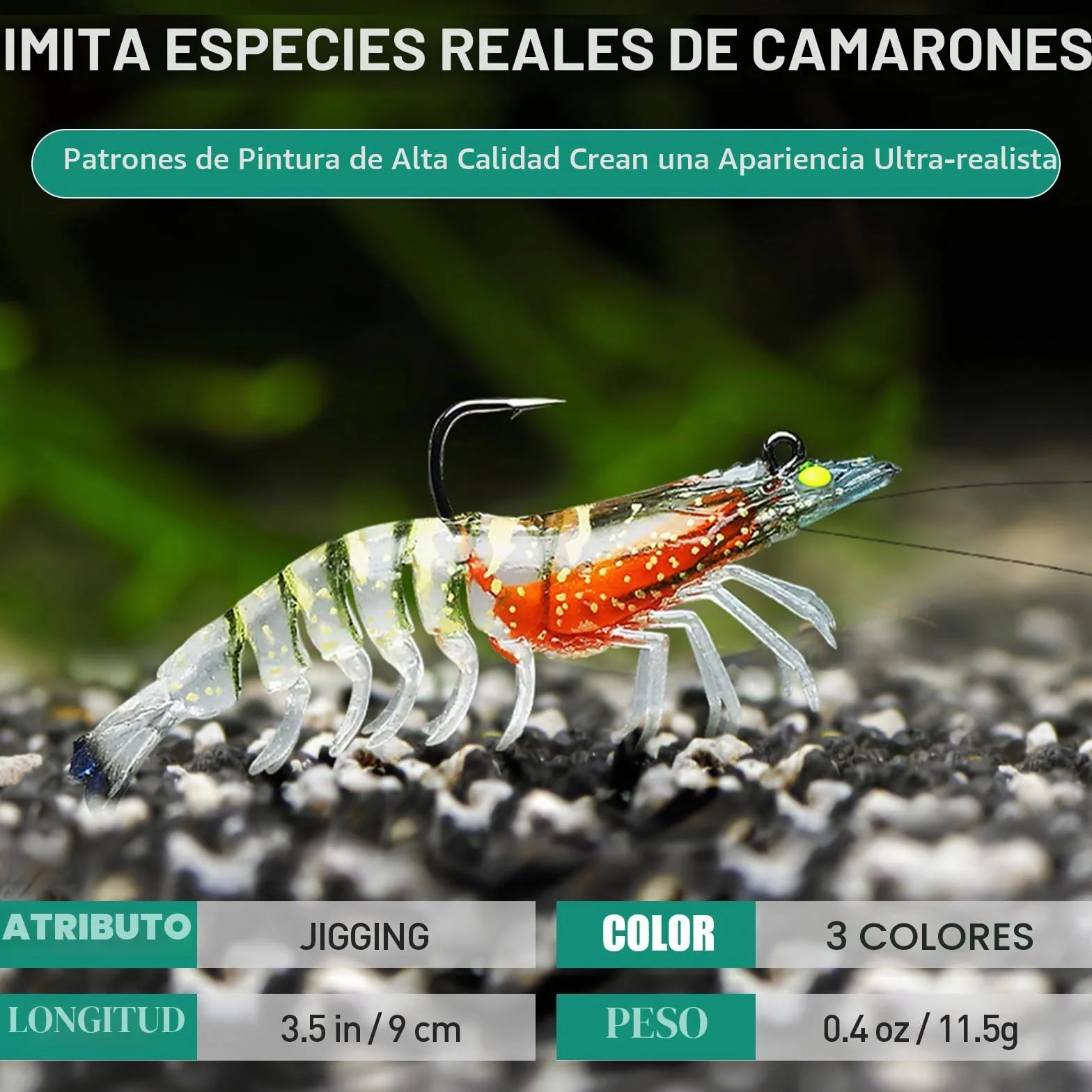 TRUSCEND Pre-Montaje de Pesca Jigs 1:50 Super Durable TPE Señuelos de Pesca Lifelike Camarón Crayfish Swimbait Weedless para Lubina Trucha Walleye