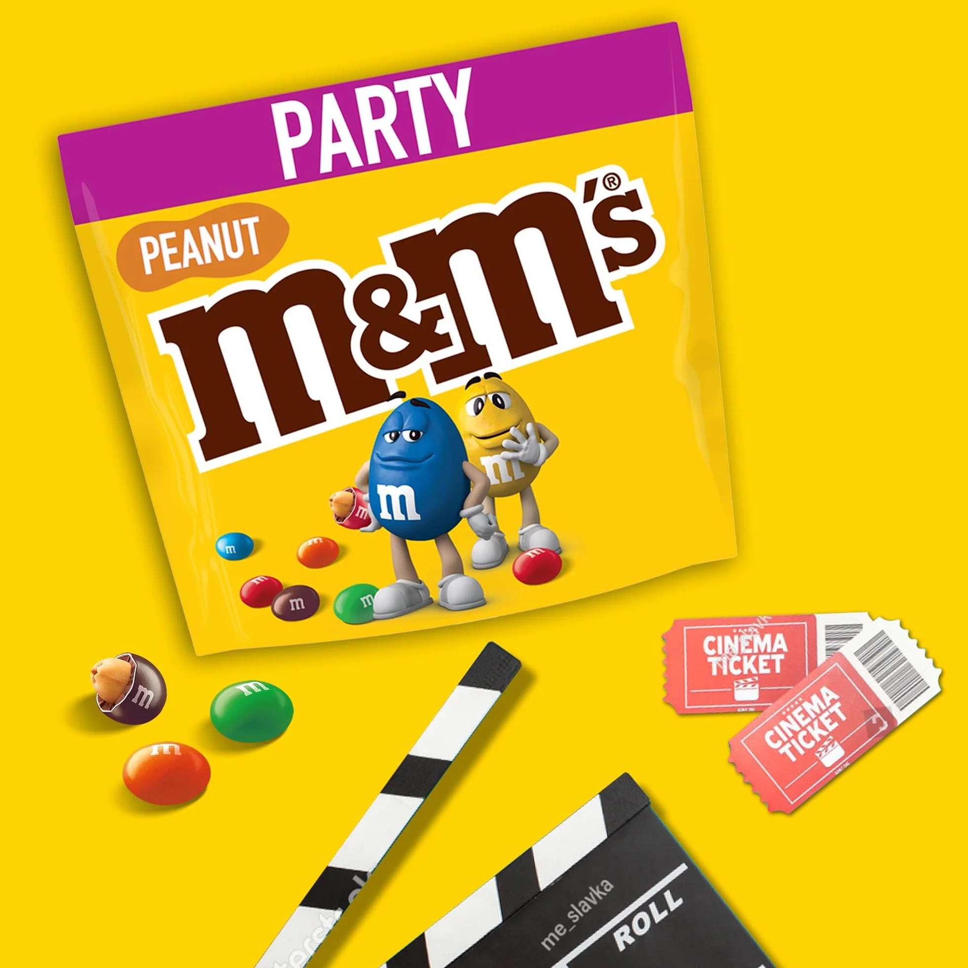 M&M's Peanut, Snack de Bolitas de Cacahuete y Chocolate con Leche, Chocolatina Regalo, ideal para compartir viendo una peli (800g)