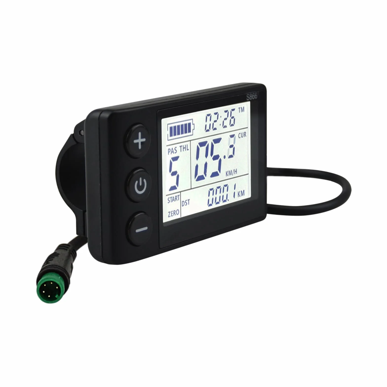 Pantalla LCD S866 para Bicicleta Eléctrica 5 Pines Impermeable 24V 36V 48V
