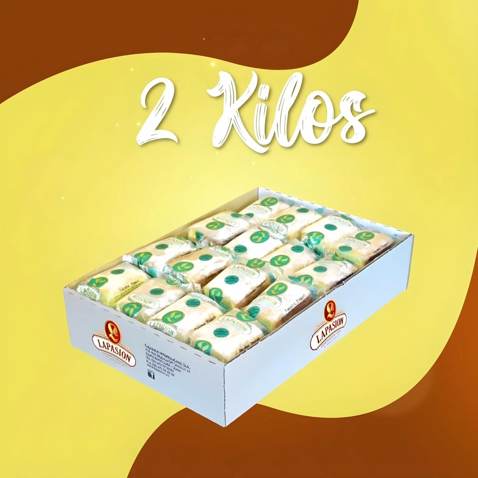 LAPASION - Bizcocho yogurt | Bizcocho sin azúcar | Bollería | Dulces Sin Azúcar | Bizcocho | 2 Kg