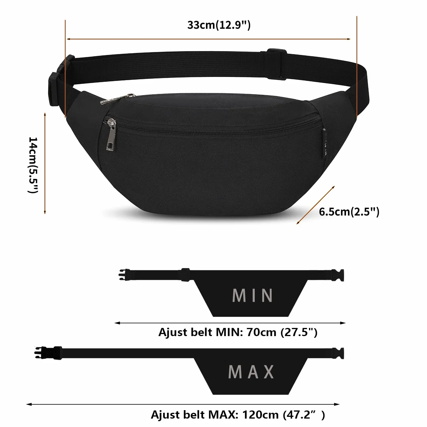Riñonera Deportiva Impermeable Hombre Mujer Cinturón Dinero Running Senderismo Ciclismo