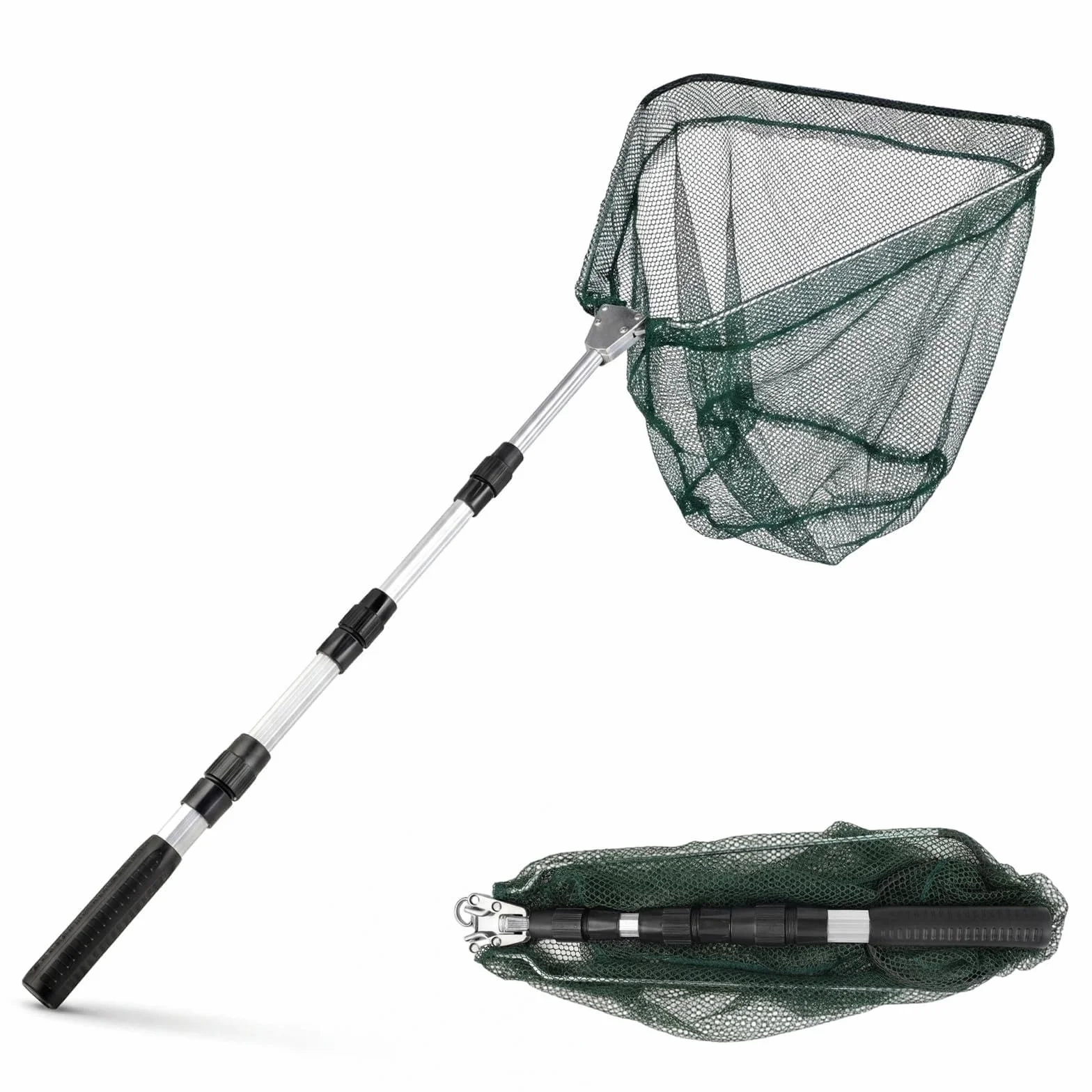Red de Pesca Plegable Telescópica con Mango Antideslizante para Capturas Accesorio de Pesca al Aire Libre para Estanques