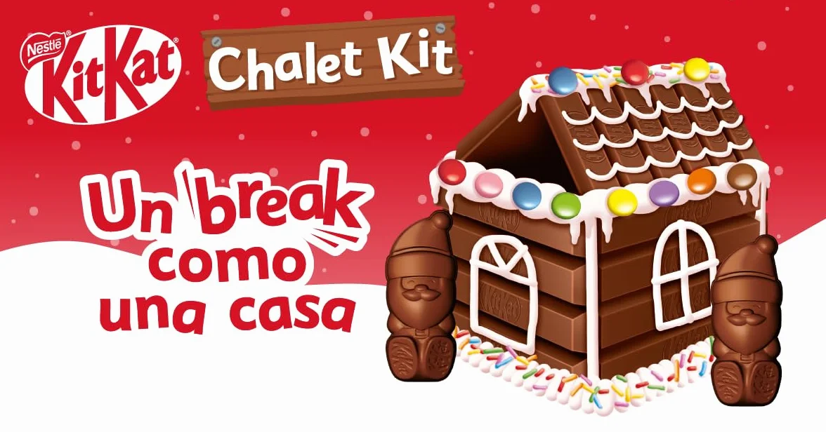 NESTLÉ KITKAT casa de chocolate con leche NAVIDAD paquete 461g