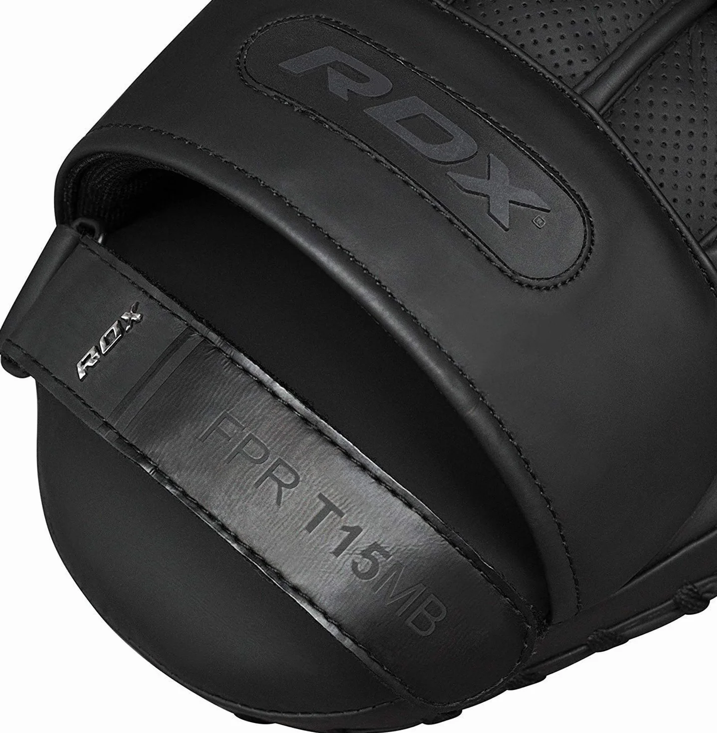 RDX Guantes de Boxeo para Enfoque, Almohadilla de Mano Curvada de Piel con Correa Ajustable