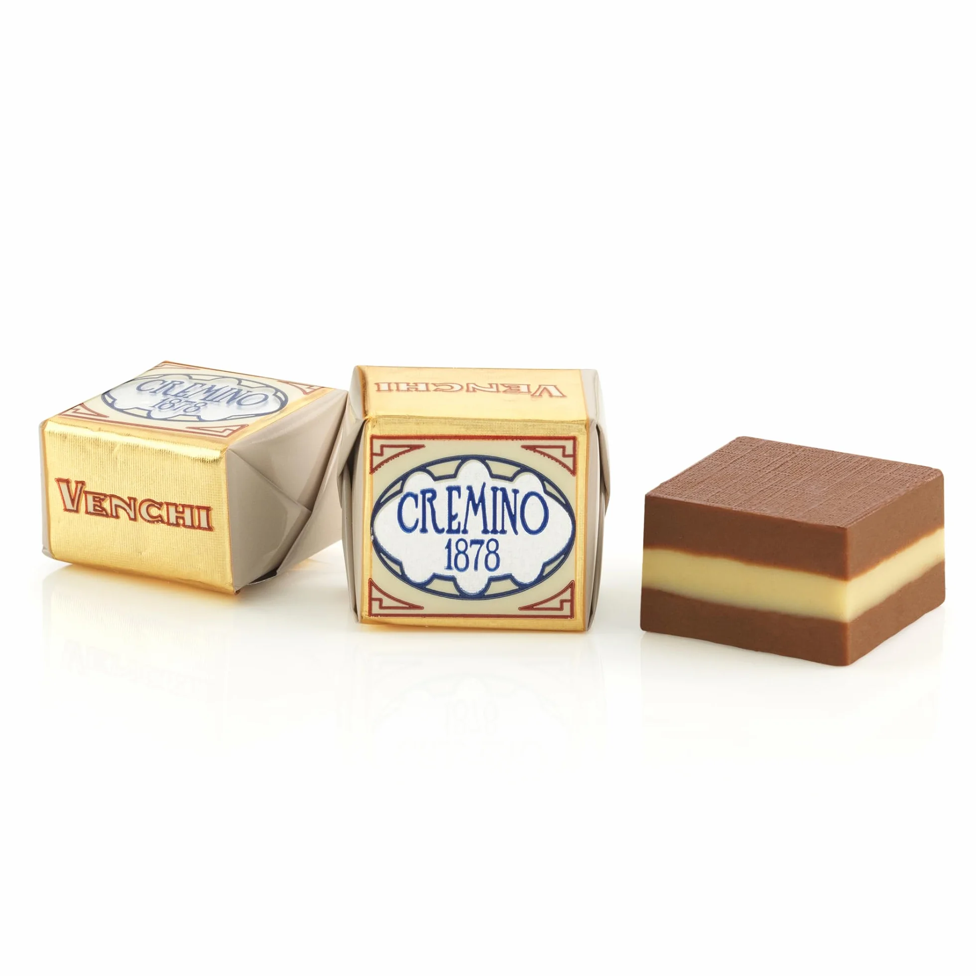 Venchi - Cremini 1878, Bombones de Triple Capa con exclusivamente Pasta de “Avellana Piamonte IGP” y Almendra, 1 kg, Sin Gluten, Sin Colorantes y Sin Conservantes