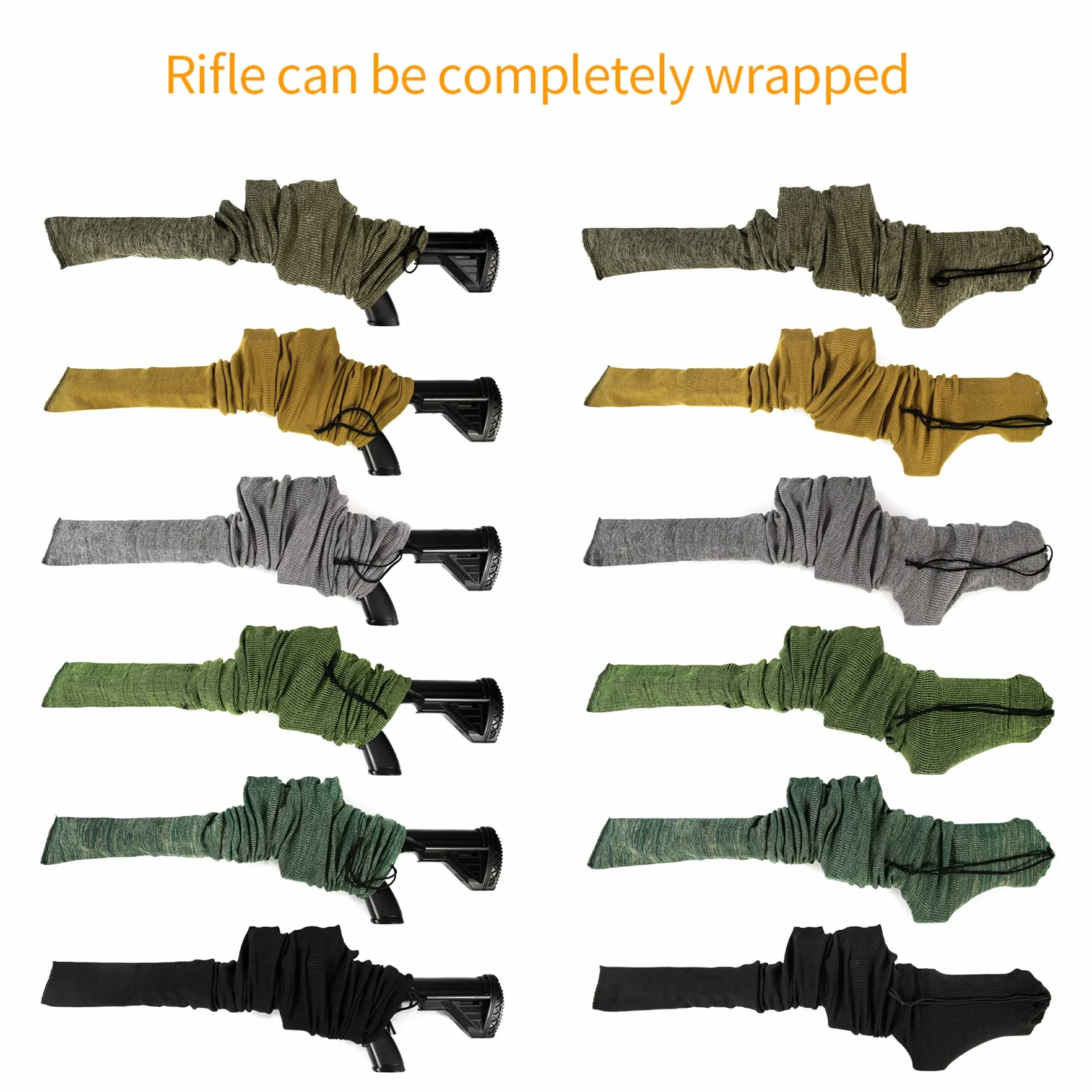 GUGULUZA Funda para Armas Largas de Silicona con Tratamiento de Aceite 132 cm