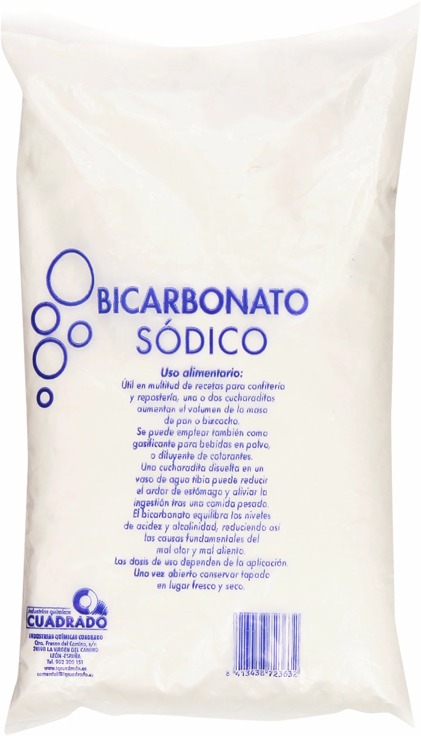 CUADRADO - Bicarbonato Sodico Bolsa Cuadrado 1 Kg