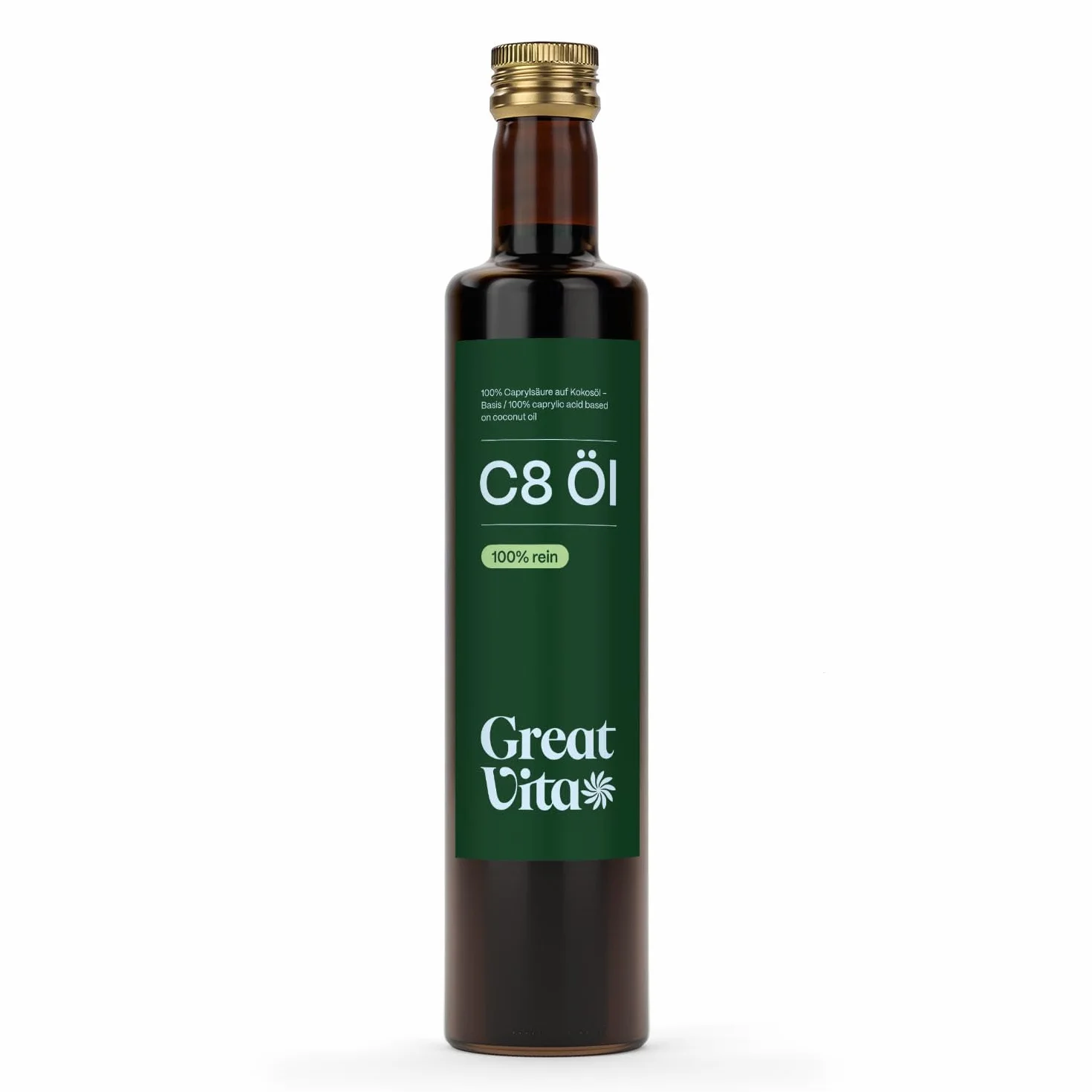 Aceite MeaVita C8, a base de aceite de coco, aceite MCT ácido caprílico, 500 ml