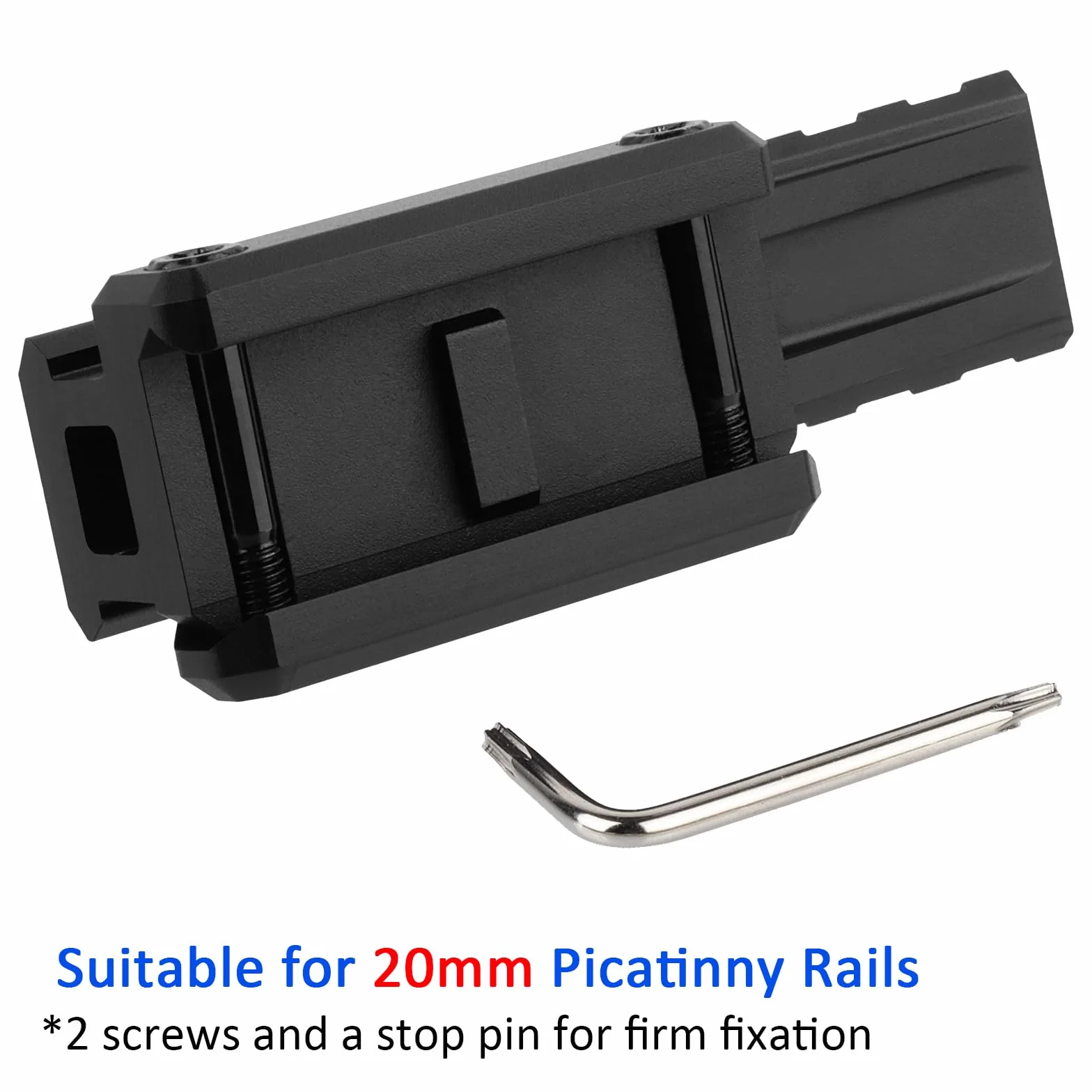Base de Montaje para Óptica Fast Riser, Riel Picatinny 0.79" 8 Ranuras 1,7cm Altura 8,9cm Largo, Adaptador