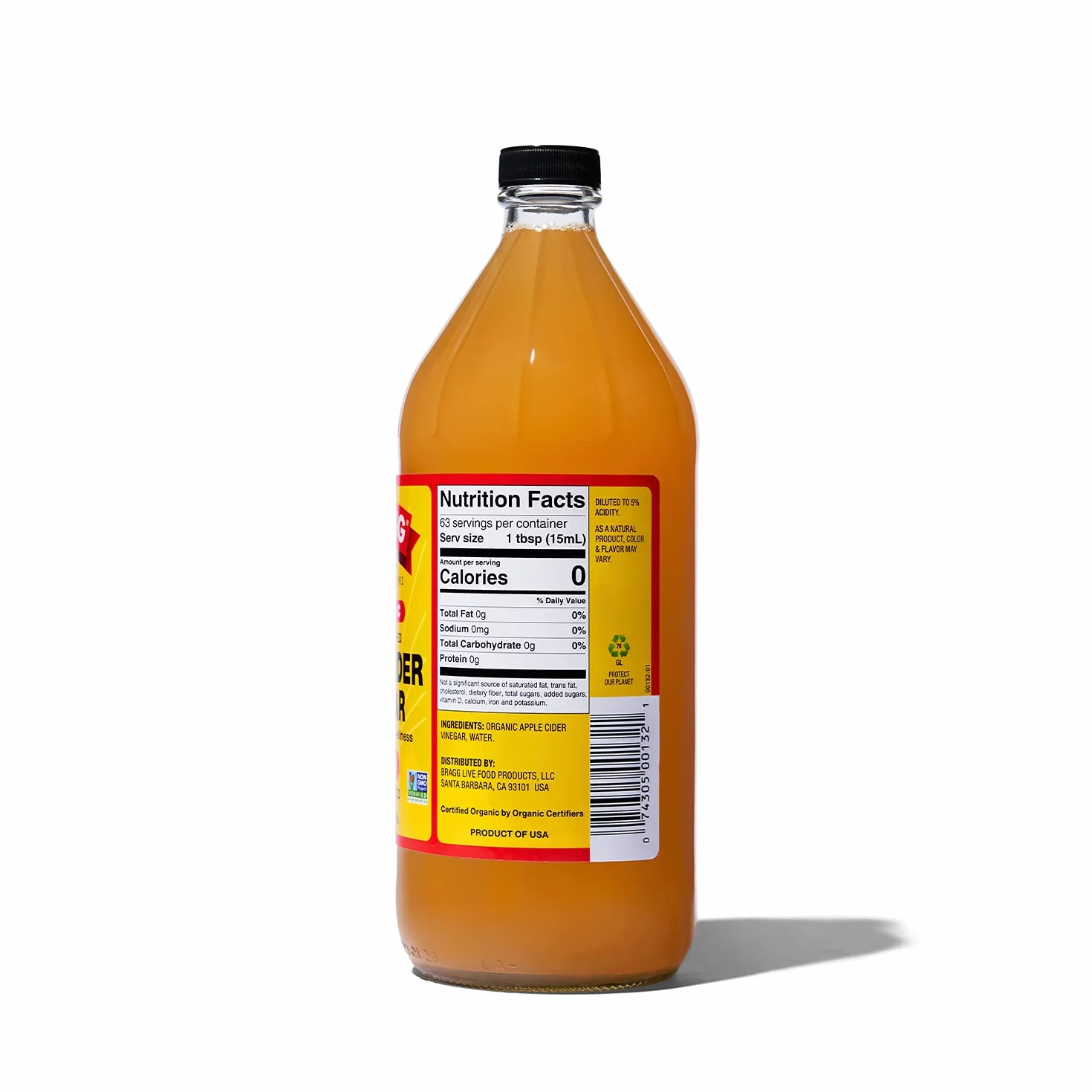 Bragg – orgánico Apple sidra vinagre Gallon, pack de 3