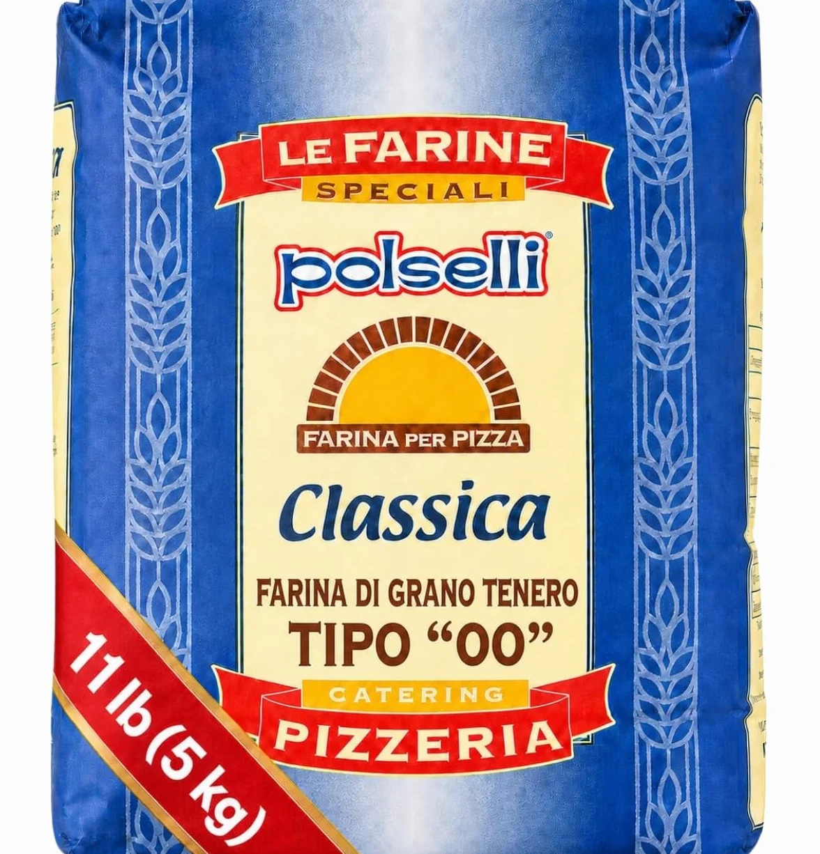 Polselli - Harina clásica italiana de trigo tierno, tipo "00", 5 kg, especial para pizza napolitana