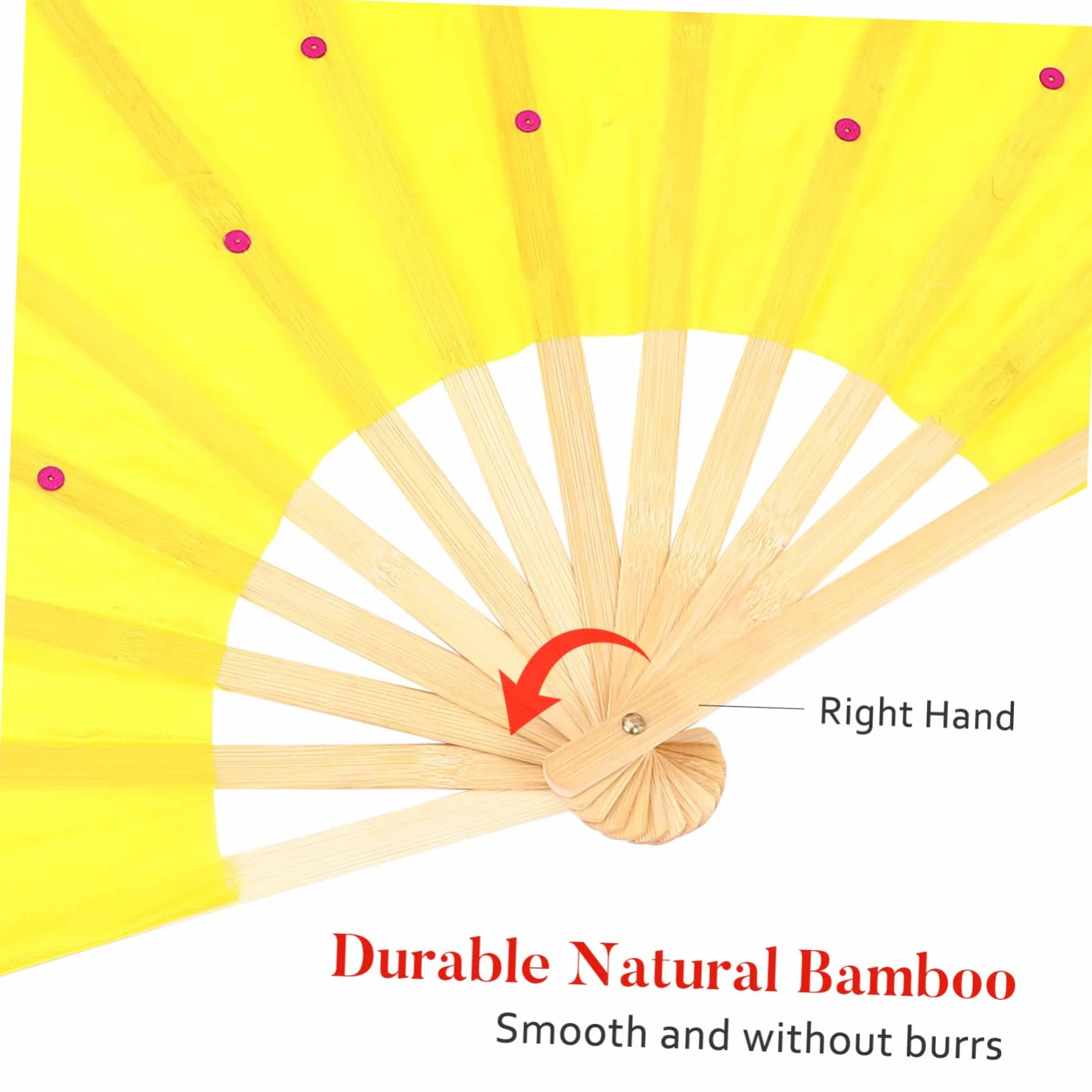 Abanico Plegable de Seda para Danza del Vientre