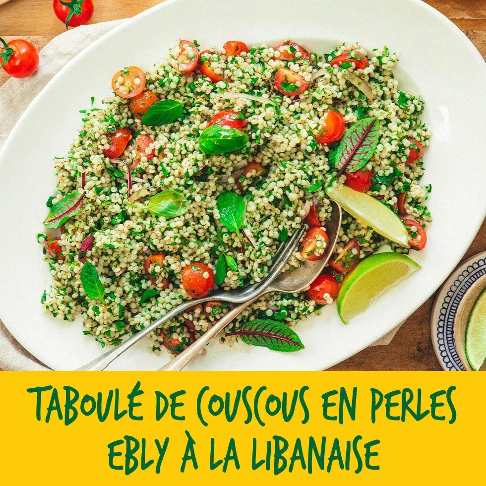 EBLY Couscous en Perles Cuisson 10 Minutes 3 Sachets de 100 g