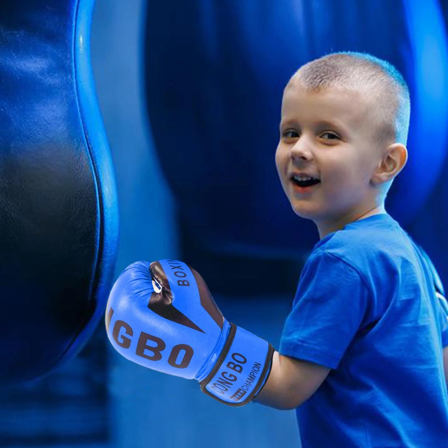Guantes de boxeo para niños 3-16 años ajustables MMA Muay Thai kickboxing