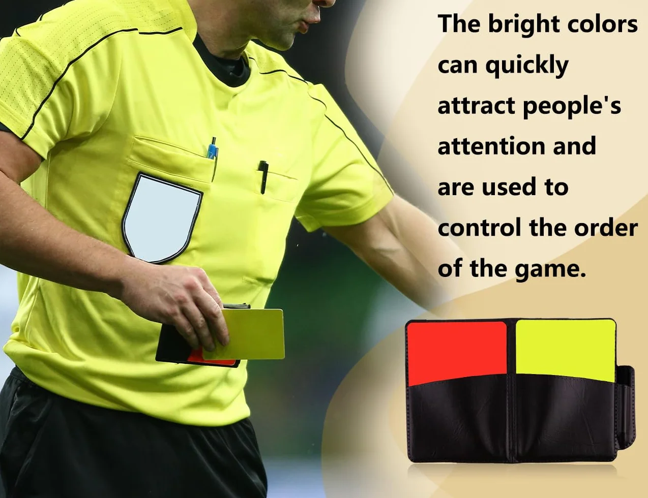 Juego de Tarjetas de Árbitro de Fútbol Rojas y Amarillas PVC con Accesorios