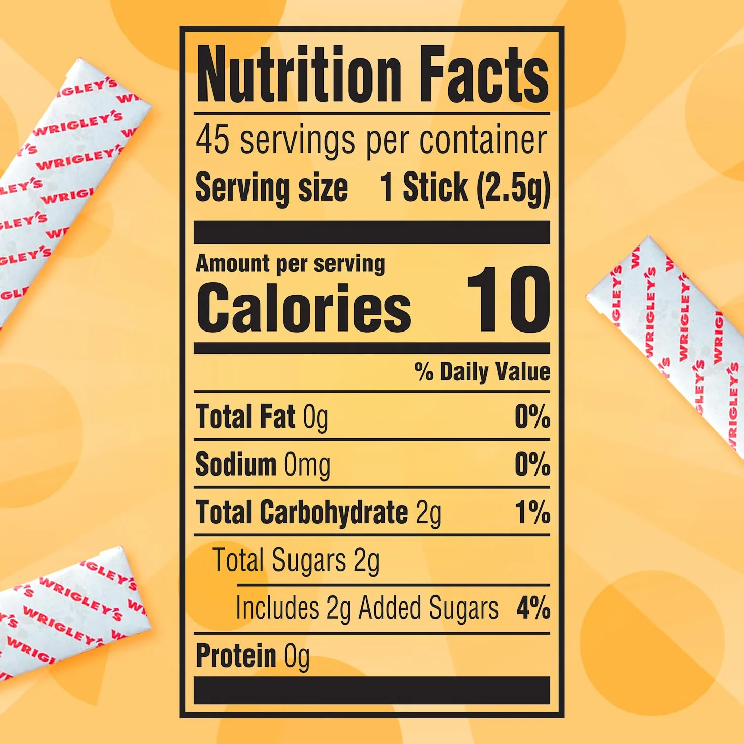 Juicy Fruit Gum, Original, 4.28 Ounce, 45 Count
