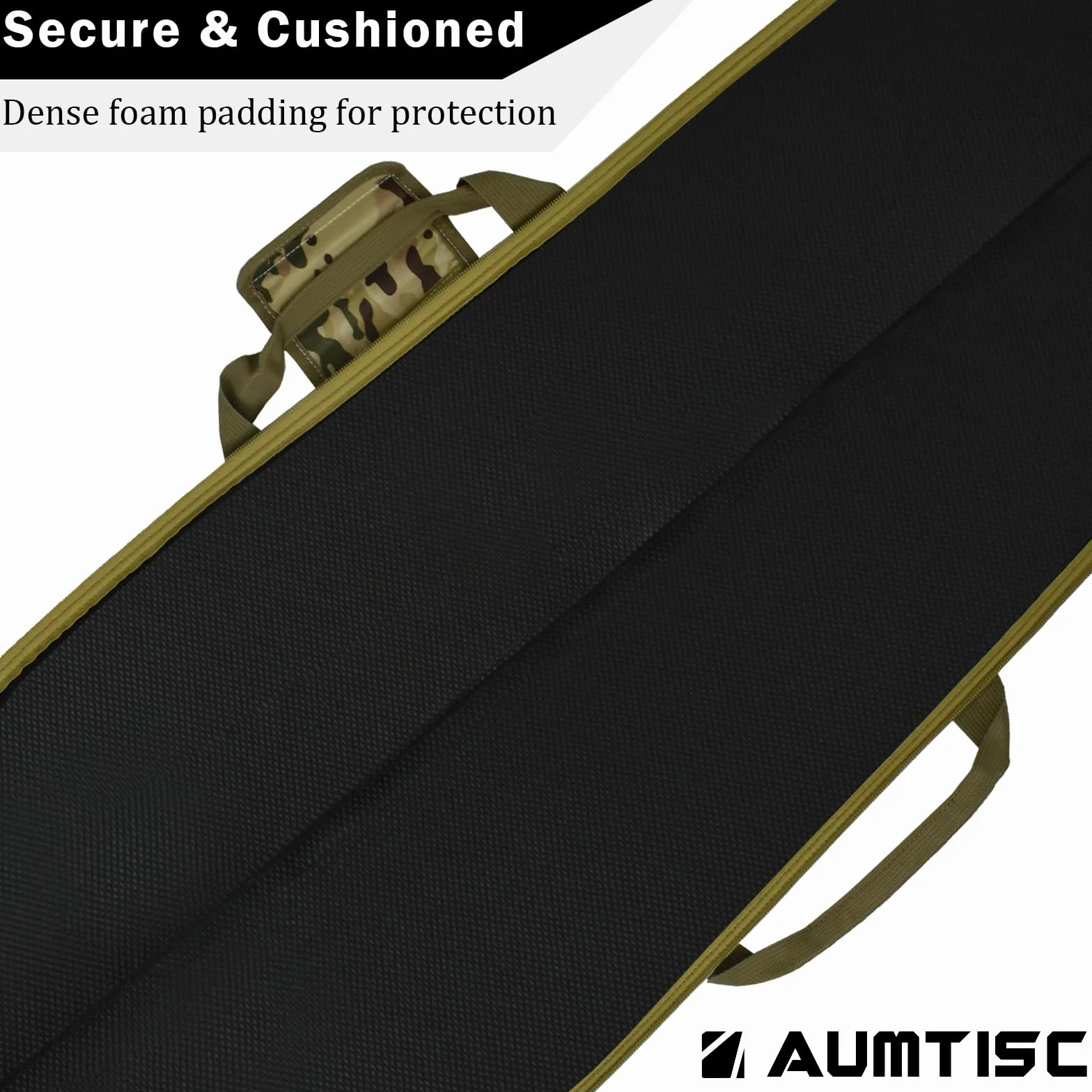 AUMTISC Maleta Rifle Escopeta Estuche Transporte Armas Largas Caza Tiro Espuma Acolchada