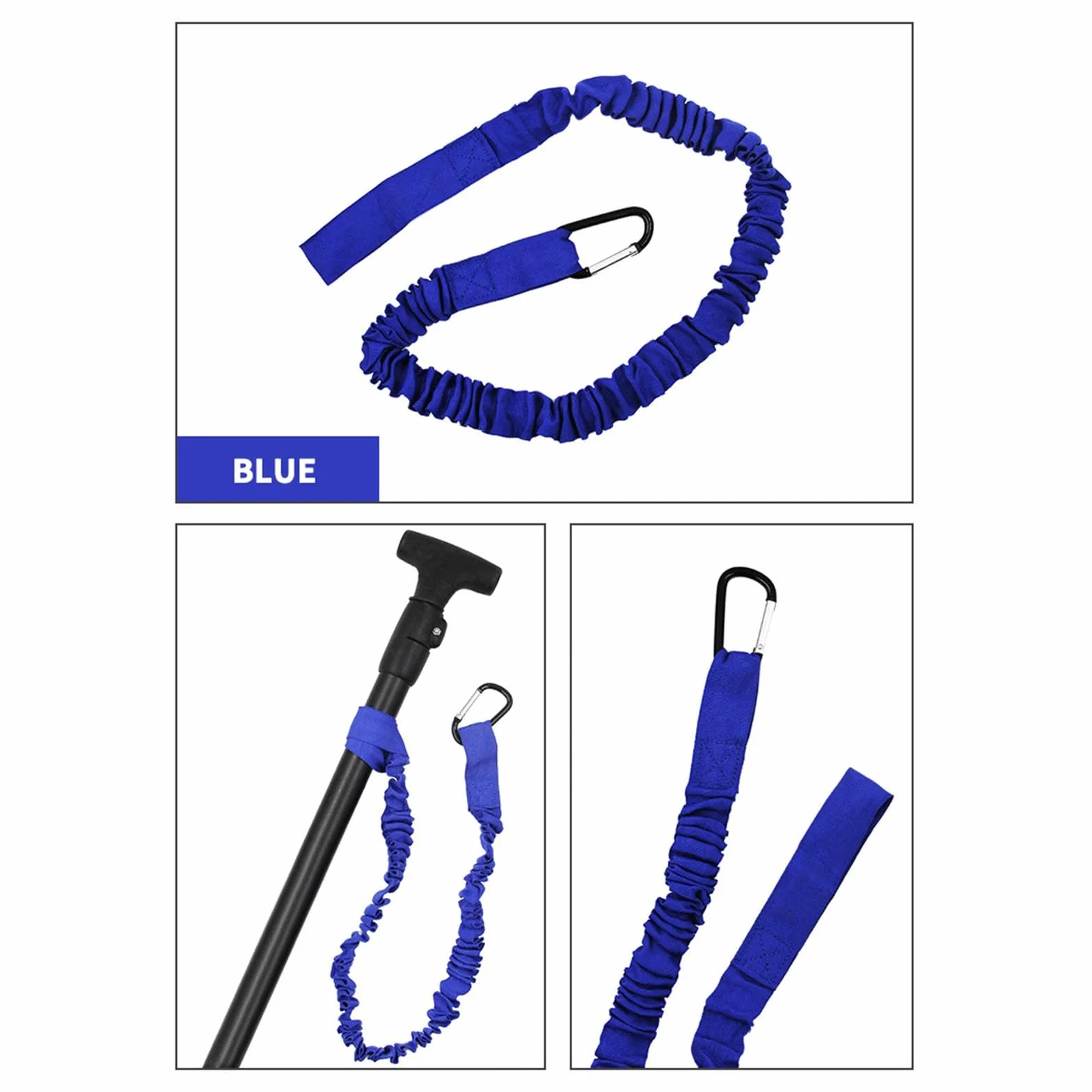 Cuerda de remo para kayak, cordón elástico en espiral con autobloqueo, accesorios de pesca portátil