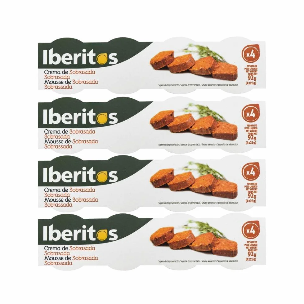 Paté de sobrasada Iberitos 4x23 g pack de 4