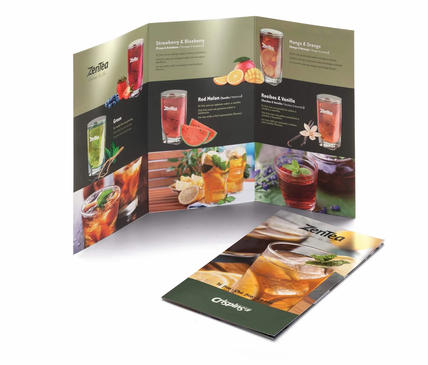 ZenTea Ice Preparado en polvo para Té Helado sabor Té verde con Ginseng, Estuche de 25 sobres monodosis