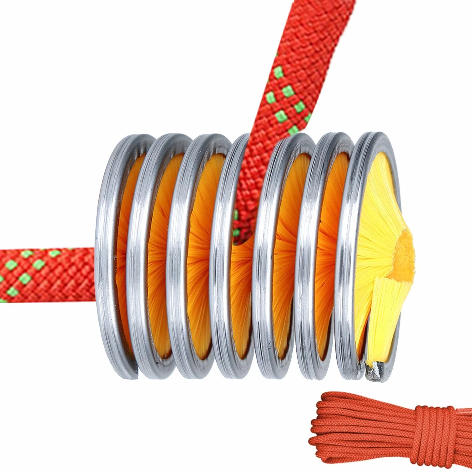 Cepillo limpieza cuerda escalada acero inoxidable cerdas nylon 5 cm 92 g 8-13 mm