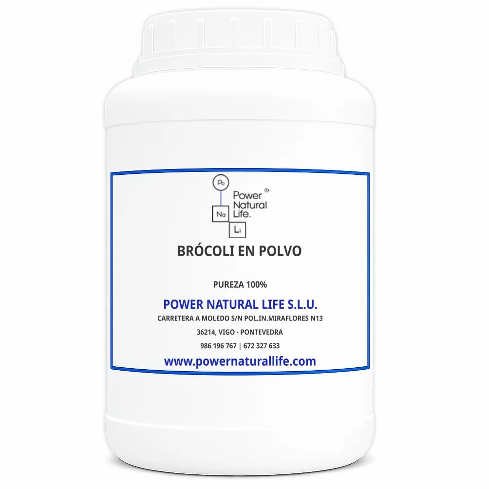 Brócoli en Polvo | Power Natural Life | Bote 1 kg | Uso Alimentario | Ingrediente Vegetal Deshidratado | Materia Prima para Formulación