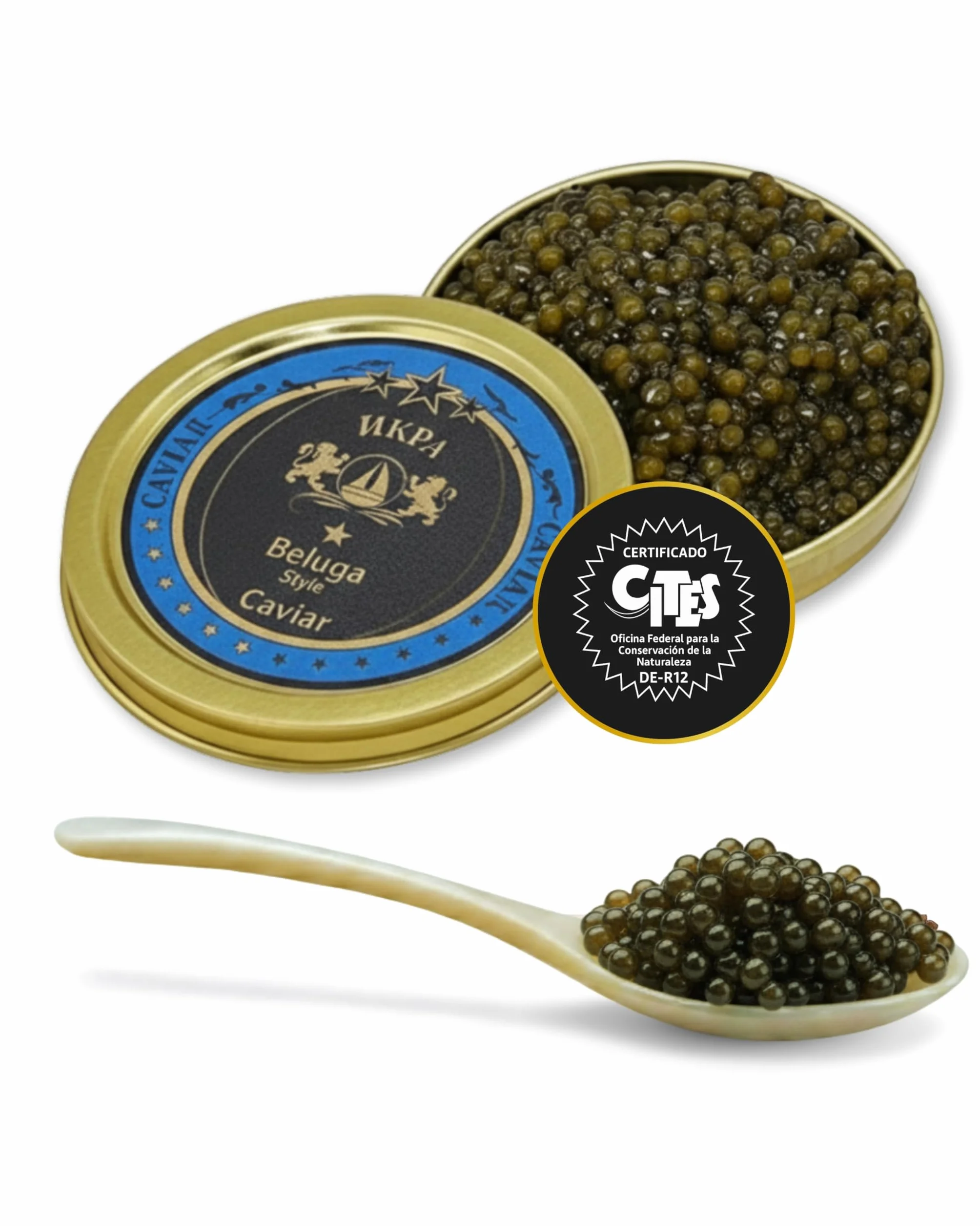 Sepehr Dad Amur Beluga Sturgeon Caviar Premier | cría NC | 125 gramos