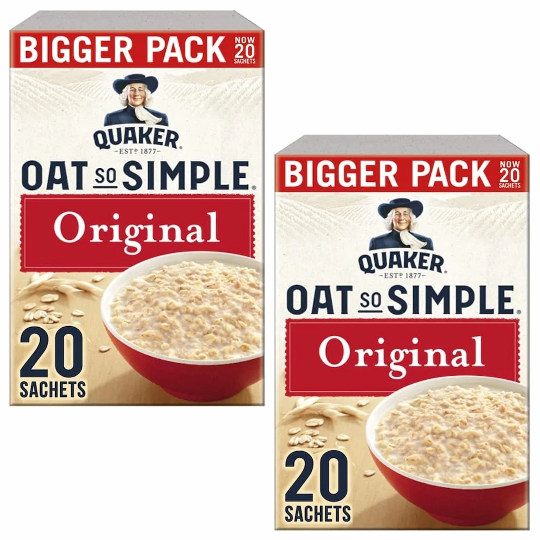 Set Cleverry con Quaker Oat So Simple Family Pack Original 40 bolsitas x 27g, Avena integral
