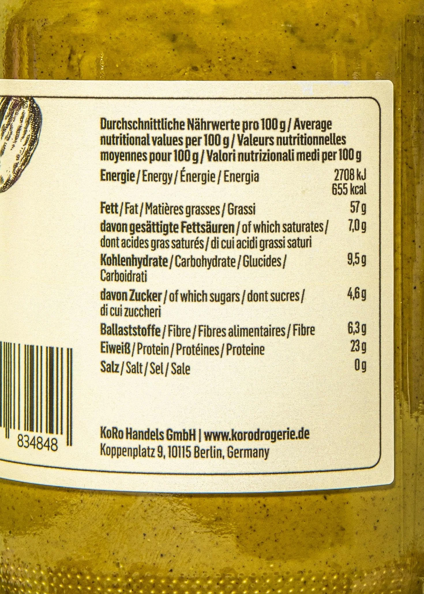Crema de pistacho 500 g