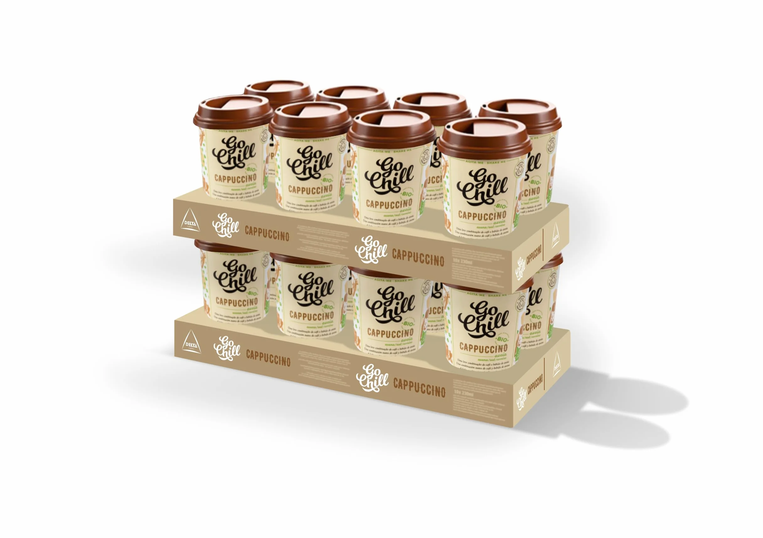 Go Chill Pack Cappuchino Avena - Café Listo Para Tomar - 10 unidades x 230 ml