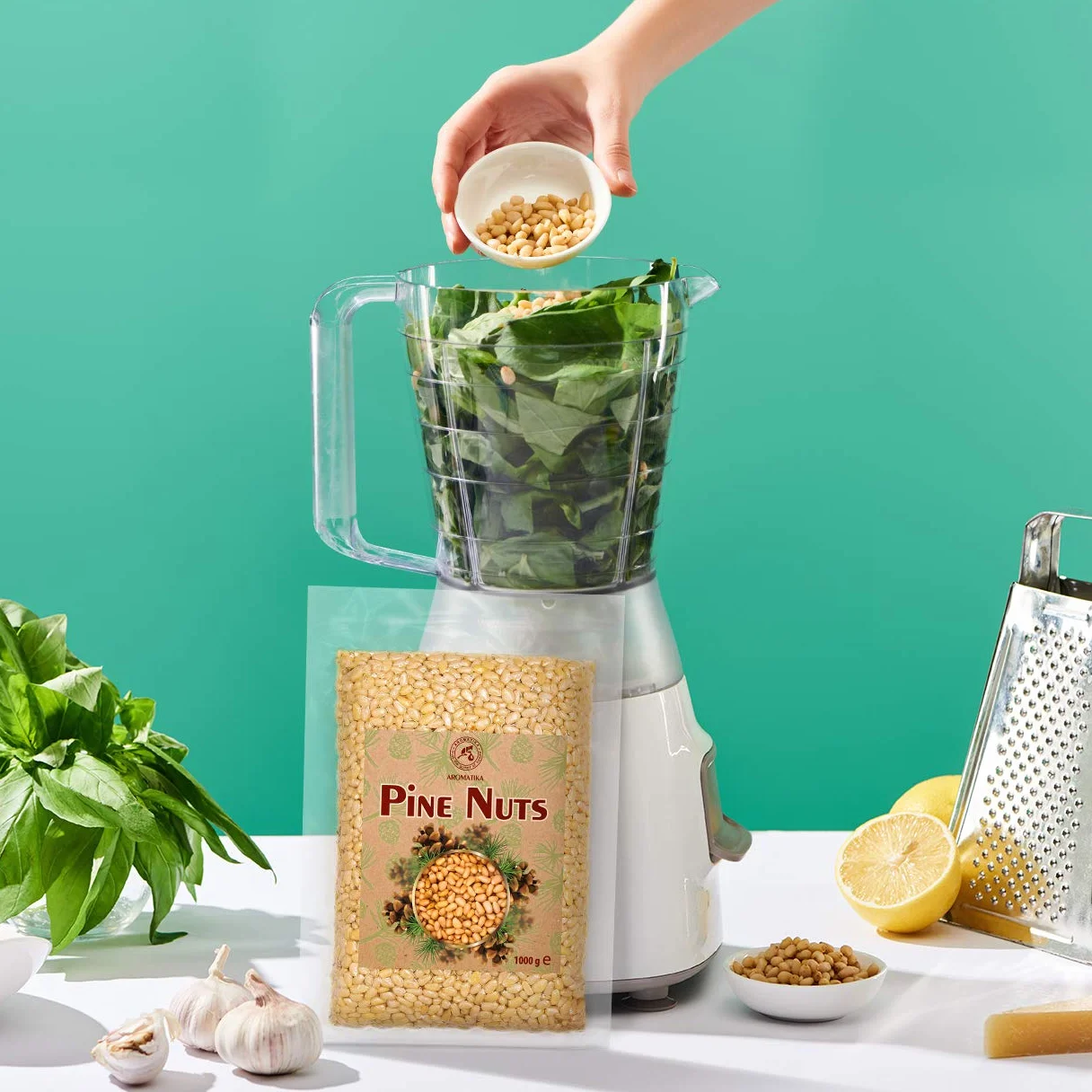 Piñones Silvestres 1000g - 1kg - Piñones Siberianos Naturales - Piñones sin Cáscara - Piñones para Pesto - Piñones Siberianos para la Alimentación y la Cocina
