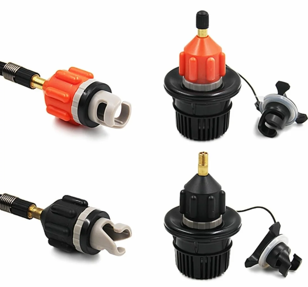 anso Adaptador de paleta de surf, bomba de kayak, compresor inflable, accesorios de válvula de conmutación para barco
