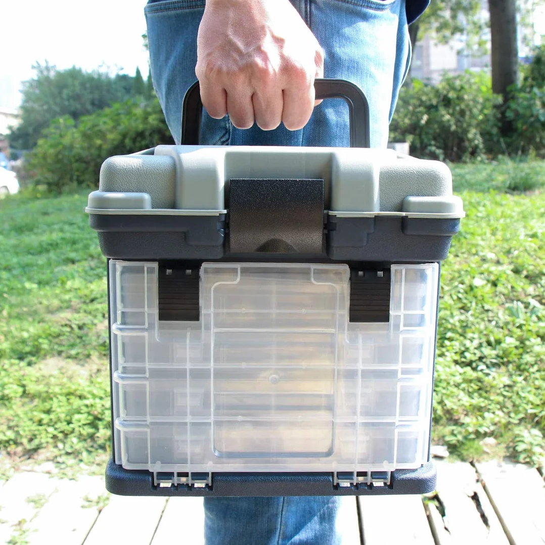 Croch Caja de Pesca 4 Compartimentos Ajustables Accesorios