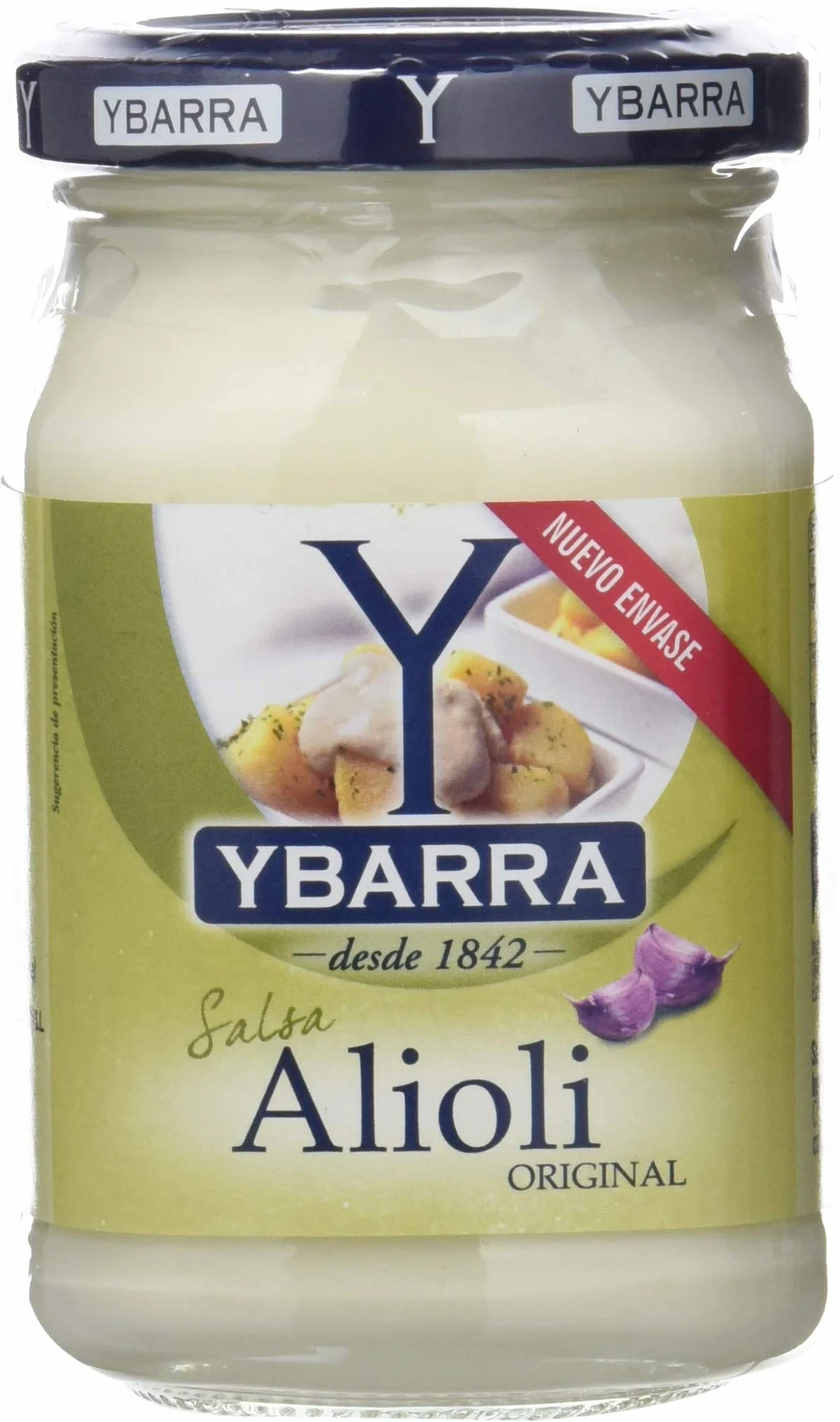 Ybarra Salsa Alioli Original 225ml Frasco de Cristal